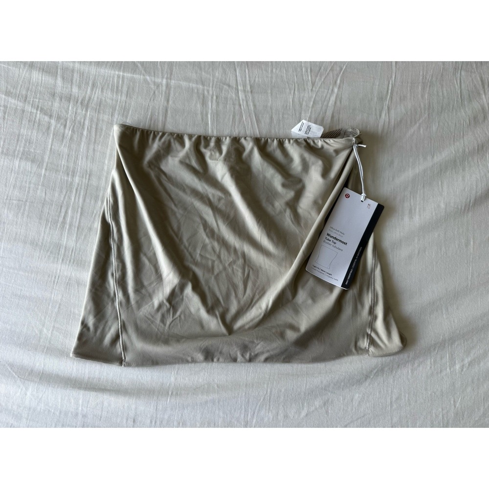 NEW LULULEMON XL WUNDERMOST NULU TUBE TOP Cream Hip Length MOVT